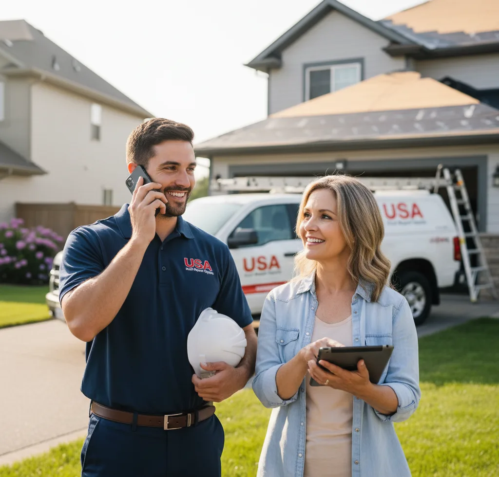 USA Roof Repair Experts customer support in Ostrander
